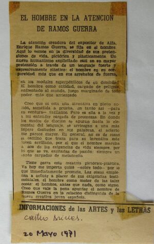 Critica exp Alfa Diario Informaciones. Madrid