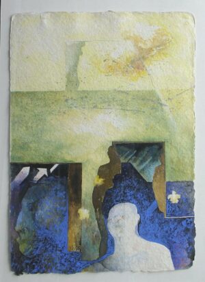 Puerta sobre azul