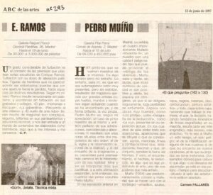 Critica Cultural ABC exp. Gal. Raquel Ponce de Madrid-1997