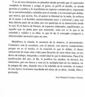 Texto de Jose Manuesl Corchero Virosta