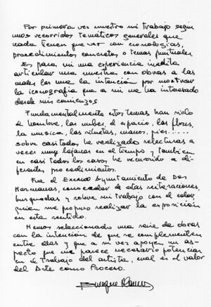 Texto de Enrique Ramos sobre la muestra